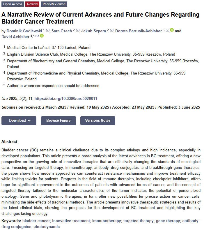 UroMdpi's tweet photo. #Review

Current Advances and Future Changes Regarding #BladderCancer Treatment

👨⚕️ Authors: Dominik Godlewski et al.
👀 More than 8,000 #articleviews and 📚 2 #citations

🔗 Read the article: https://t.co/YUZjT89qcd

#BladderCancer #Oncology #Immunotherapy #TargetedTherapy https://t.co/4HsfeaXWtD