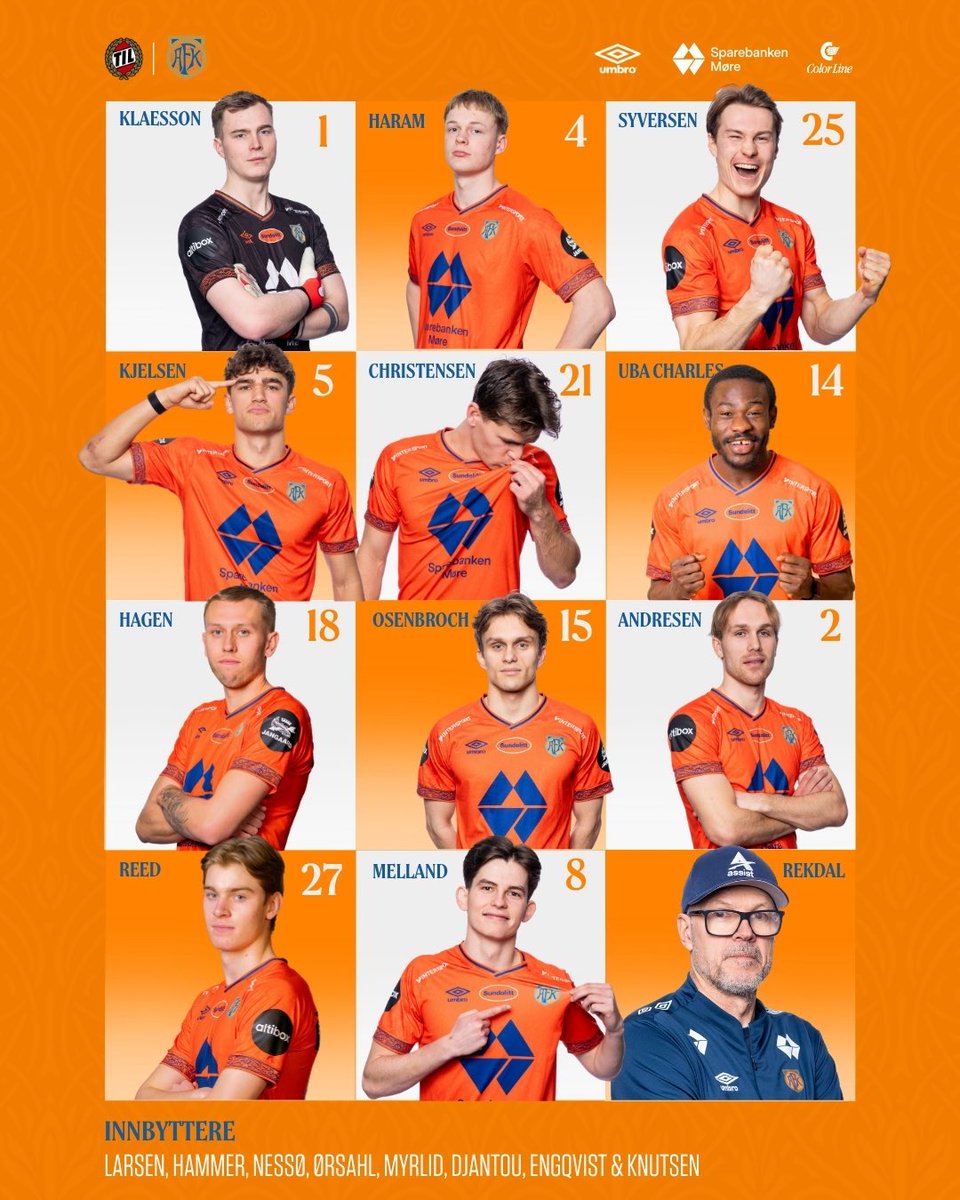 AalesundsFK's tweet photo. Laget mot Tromsø! 👊

Kristian Lonebu, Olafur Gudmundsson og David Johannsson er ute med mindre skader og vil etter all sannsynlighet være aktuelle igjen mot HamKam til helgen. https://t.co/7pl5ht4KaM