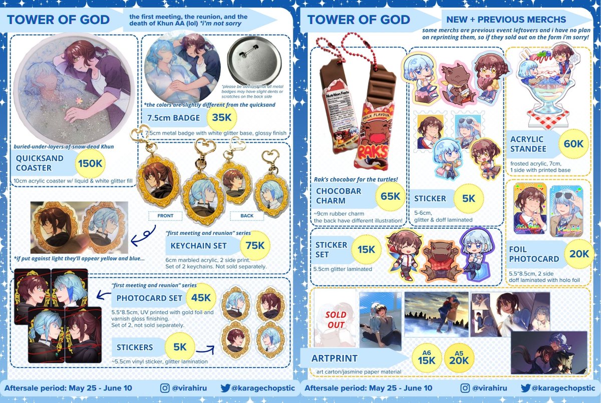 karagechopstic's tweet photo. 🎀#CF22 Aftersale is up!🎀

📦 🇮🇩mail order (🌎intl &amp; GO can order via DM)
📅 25 May-10 June
⭐️ Detective Conan (DCMK), Tower of God (ToG), Genshin (faelight &amp; neflau)
🔗 https://t.co/wkqQ3jBo8D

Thank you! 🙇‍♀️ #comifuro22 https://t.co/zefr4KABf9