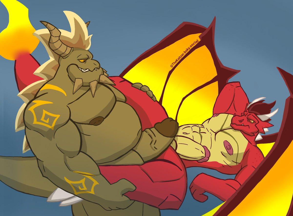 El_Kaitzer's tweet photo. Meanwhile, at the breeding mountain...

#Bara #dragon #scalie #gaysex #furryartists https://t.co/3b3mUwVkNA