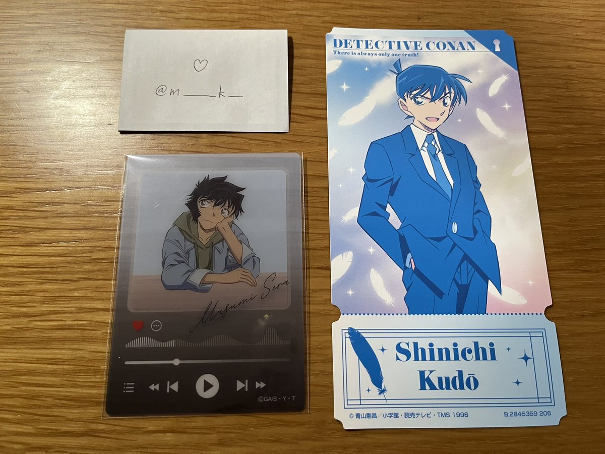 m_____k__'s tweet photo. 名探偵コナン トレーディング音楽プレイヤー風クリアカード チケットライクコレクションvol.2 キャラクリアフォト パシャこれvol.6 交換

譲
写真のもの

求
同種江戸川コナンor灰原哀
(一部所持済みのものもあります)

郵送交換希望です📮
検索からでもお気軽にお声掛けください(*ᵕ ᵕ)" https://t.co/vEraqGfJas