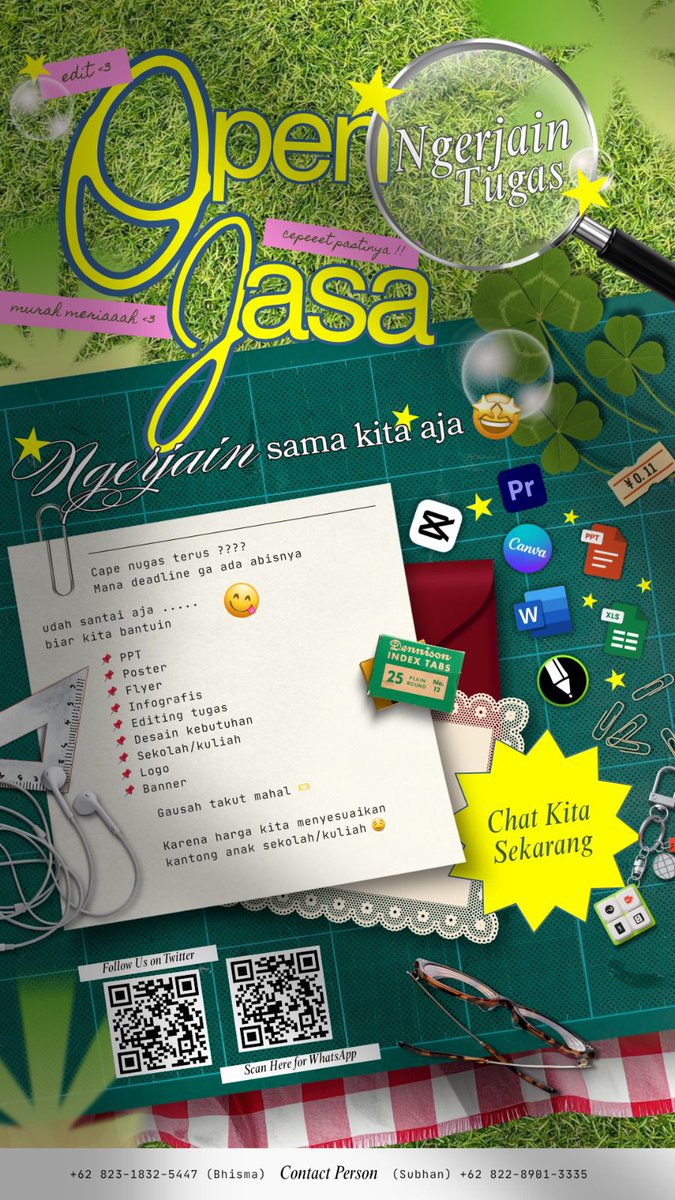vilo_studio's tweet photo. @aylonicaa haloo kak, boleh banget kalau butuh bantuan desain bisa cek @vilo_studio yaa 🌷

kami open jasa desain PPT, poster, flyer, infografis, logo, dan banner untuk kebutuhan tugas, organisasi dan event kampus.

untuk detail pricelist dan portfolio bisa langsung DM kami yaa, thank you! https://t.co/9zCkHhHKmu