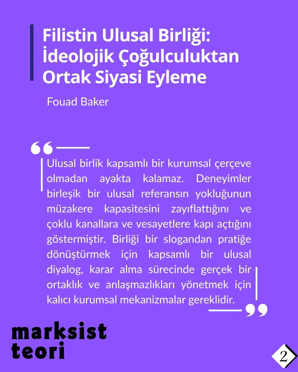 mt_dergi1's tweet photo. Filistin deneyimi, ulusal birliğin artık ertelenebilecek bir siyasi seçenek değil, entegre askeri ve siyasi araçlarla Filistin davasını ortadan kaldırmaya çalışan bir sömürge projesiyle yüzleşmede varoluşsal bir gereklilik olduğunu teyit etmektedir. https://t.co/oYaKZeogX6