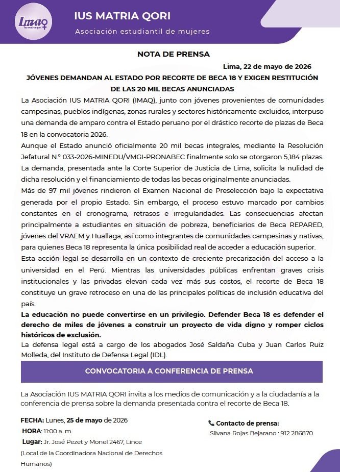 jsaldanacuba's tweet photo. Hoy estaremos aquí dando a conocer la demanda de amparo contra el estado en favor del programa Beca 18 y de miles de jóvenes peruanos defraudados por el gobierno peruano. Agradecemos la difusión: https://t.co/EvW6lNbPC2