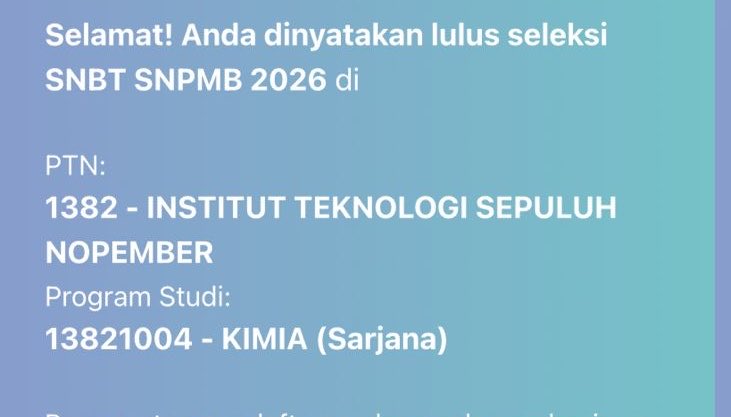 kiy²⁶ 🤲🏻💙 LOLOS KIMIA ITEES ^^ tweet media