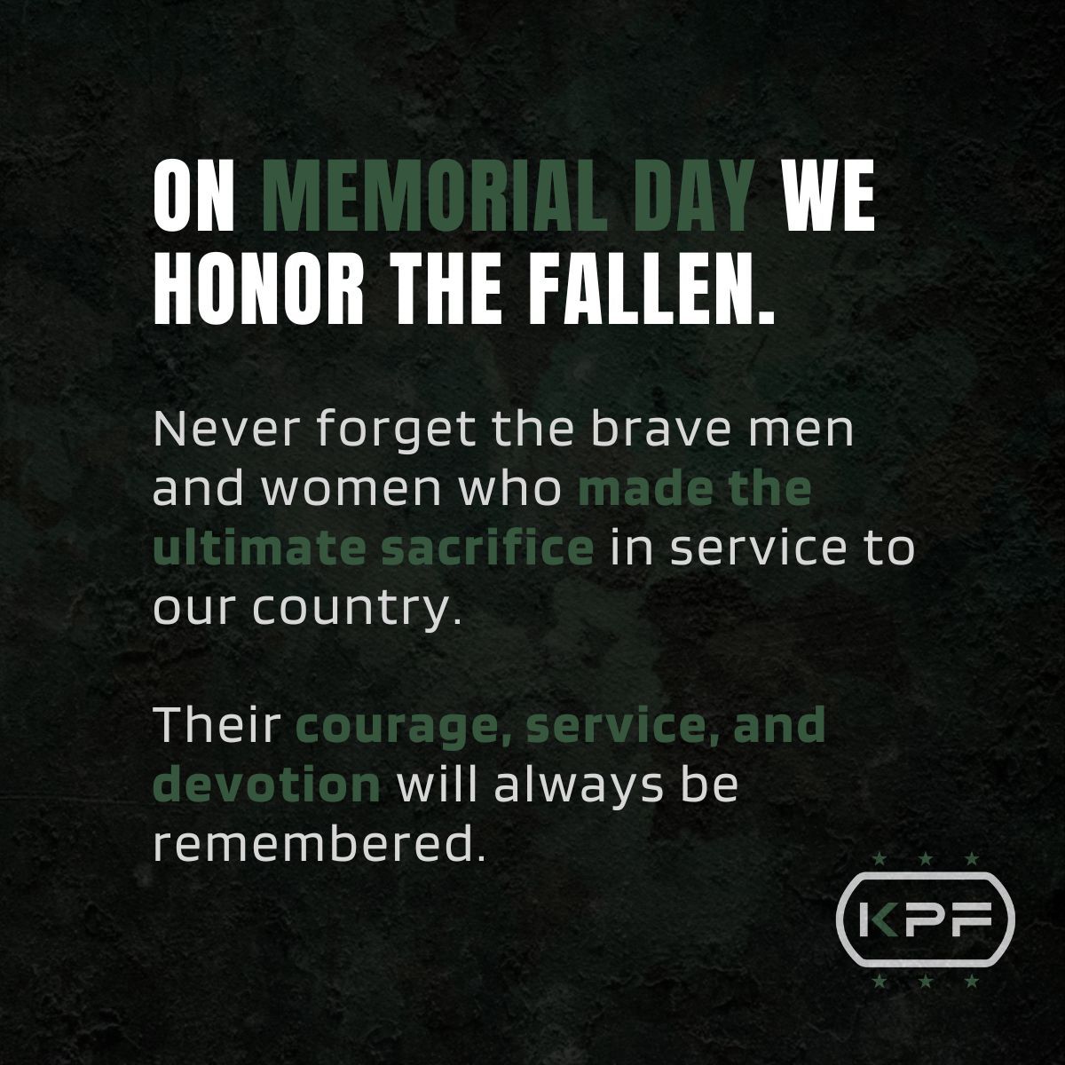 KPalmieriFdn's tweet photo. Today, pause to remember. Memorial Day is more than the start of summer, it’s a solemn reminder of the brave men &amp; women who made the ultimate sacrifice in service to our country.
We encourage you to take a moment to reflect, to remember &amp; to honor those who gave everything. https://t.co/3g8b28MLL0