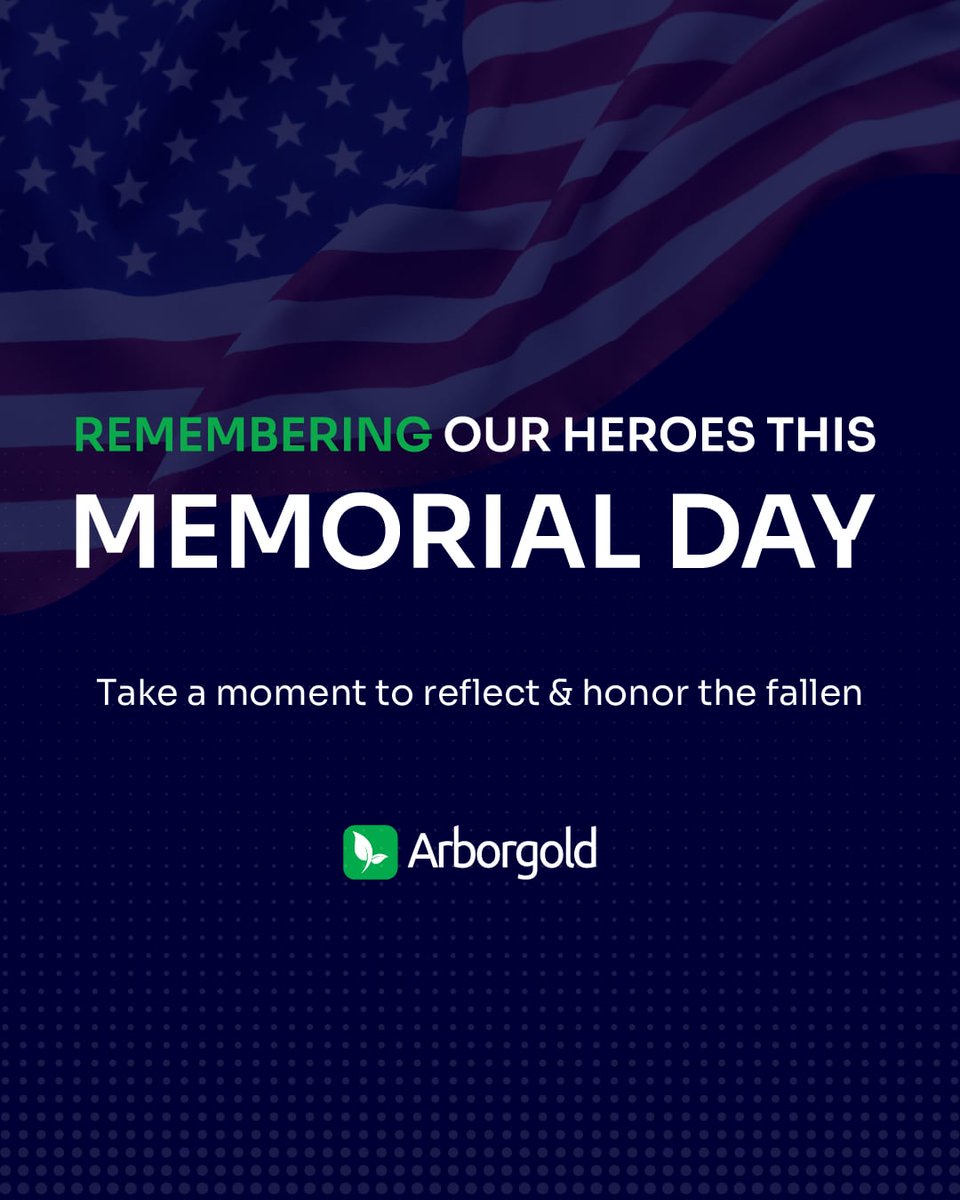 arborgold's tweet photo. Pausing to honor the men and women who gave their lives in service to our country. Wishing our community a meaningful Memorial Day. https://t.co/g5grSHXQCb