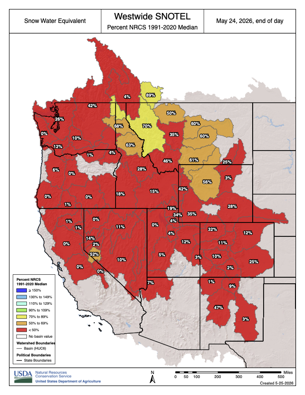 CoyoteGulch's tweet photo. #Snowpack news May 25, 2026 https://t.co/EnZ5ikT5Pe https://t.co/uzgzBmHsSM