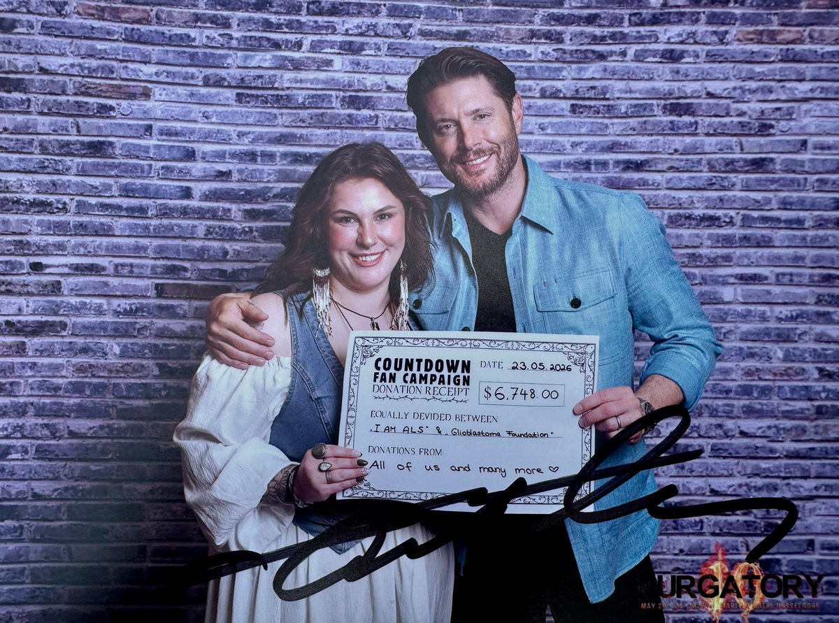 Rensgirl2's tweet photo. Thank you @Cwincheek and @Spn_Tatch for doing this fundraiser and for sharing his reaction with us! https://t.co/ANtezz5h5Y
