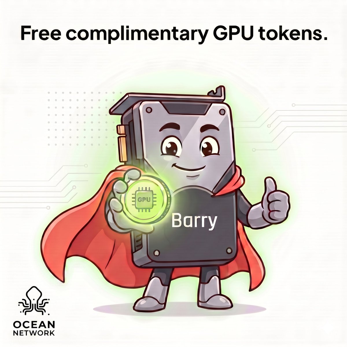 oceanprotocol's tweet photo. Free $100 in complimentary GPU tokens, so you can build and experiment first, in peace.

Claim them on the Ocean Network (@ONcompute) dashboard and spend them on GPUs across a peer-to-peer compute network.
Two minutes to claim, and tokens land straight in your wallet:
https://t.co/fv9xxlukJD