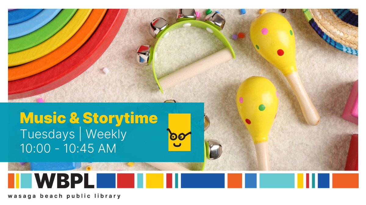 BeyondBooksWBPL's tweet photo. 🎶📚 Music &amp; Storytime
📍 WBPL
🗓 Every Tuesday | ⏰ 10–10:45 AM

Kids ages 2–6 (with a caregiver) enjoy stories, songs, and music-making with percussion instruments. A fun, interactive way to build early literacy and creativity.

📝 Registration: https://t.co/5zLKe9XnBm https://t.co/yH4HsAvaWF