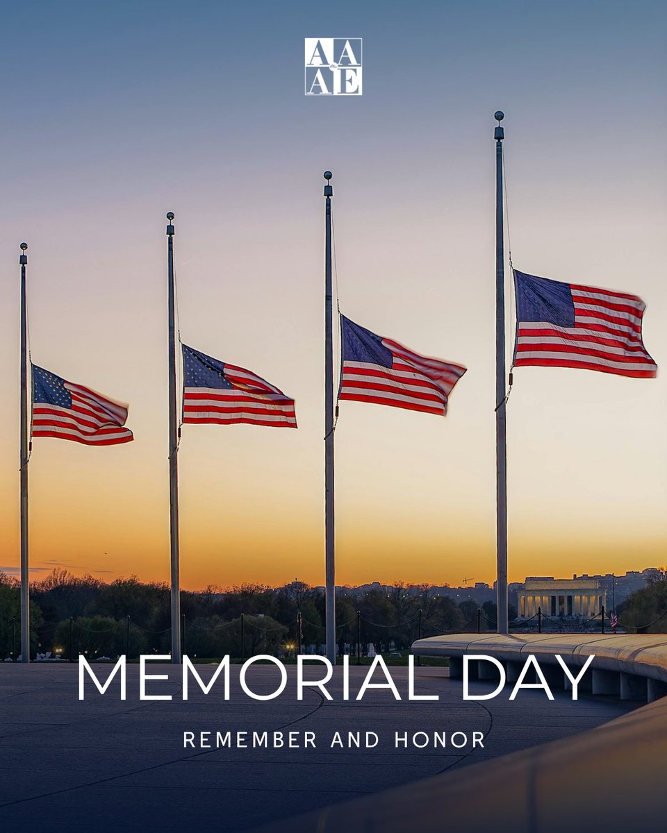 AAAEDelivers's tweet photo. Today, we honor the brave men and women who gave their lives in service to our country. This Memorial Day, AAAE remembers their courage, reflects on their sacrifices, and expresses sincere gratitude for their dedicated service. https://t.co/lhUBF3uHo1