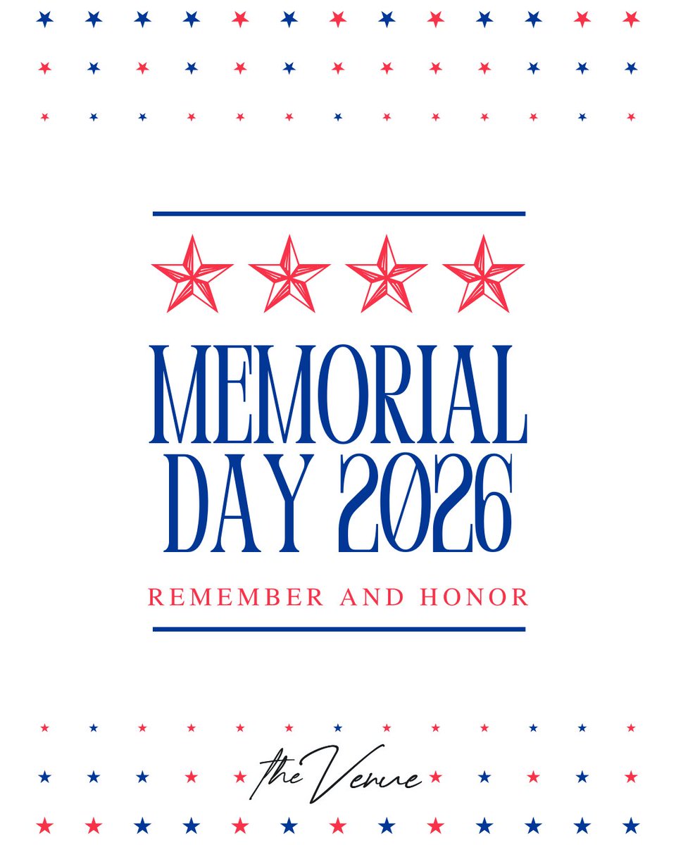 TheVenueMankato's tweet photo. Remembering the heroes who gave everything for this country.

Wishing everyone a meaningful Memorial Day. 🇺🇸

#memorialday #thevenue #venuemankato #memorialday2026 https://t.co/Eg2LVtMdeR