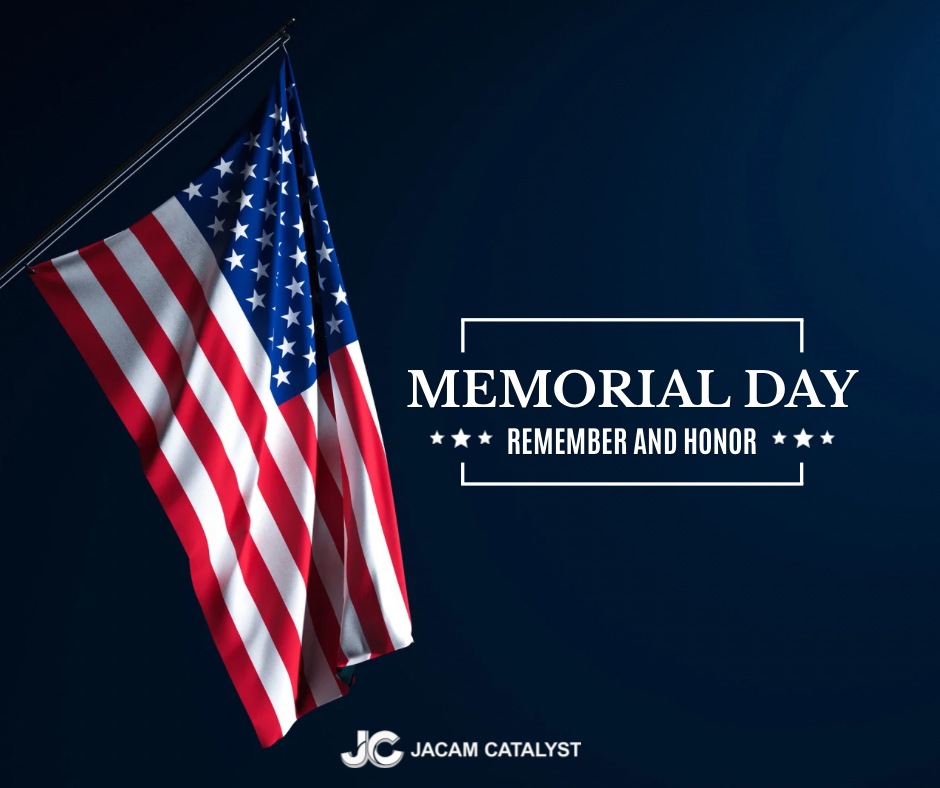 JacamCatalyst's tweet photo. Today we honor the heroes who made the ultimate sacrifice for our freedom. From all of us at Jacam Catalyst, we wish you a safe Memorial Day. https://t.co/Ovx3RdQNLk