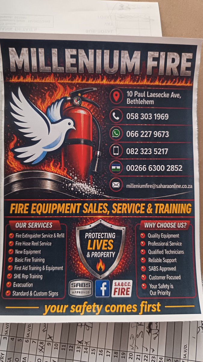 eugenebotha19's tweet photo. How to inspect the Fire extinguisher equipment Millenium Fire for your safety 🇱🇸🇿🇦🦺🧯🔥🧯🔥 https://t.co/8utuSDATwy