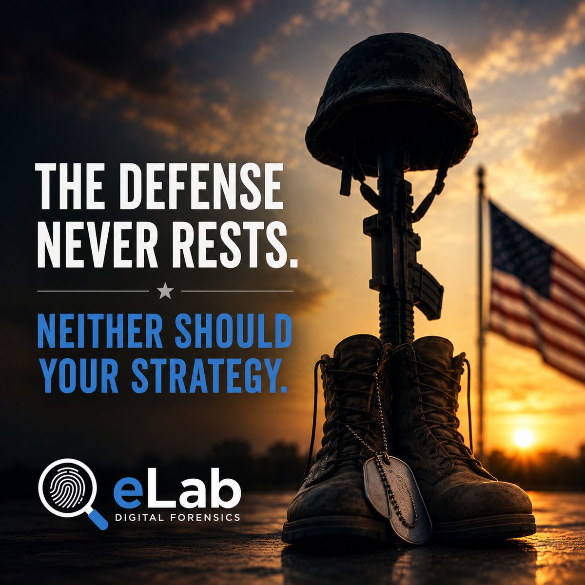 ElabForensics's tweet photo. Memorial Day reminds us justice requires vigilance. Even if our office is closed, digital evidence doesn’t wait. Phones, apps &amp; video can disappear fast. eLab Digital Forensics provides 24/7 support for public defenders: preservation, rapid review &amp; defense strategy
#MemorialDay https://t.co/IUHZvYltu7