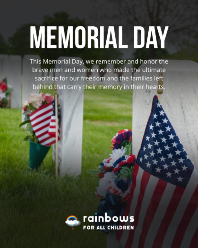 rainbowsforkids's tweet photo. Rainbows' office is closed today in observance of Memorial Day. Our thoughts are with the families who have lost loved ones that gave their lives to protect our unalienable rights and freedoms. ❤️ https://t.co/wc0tjtlwBA