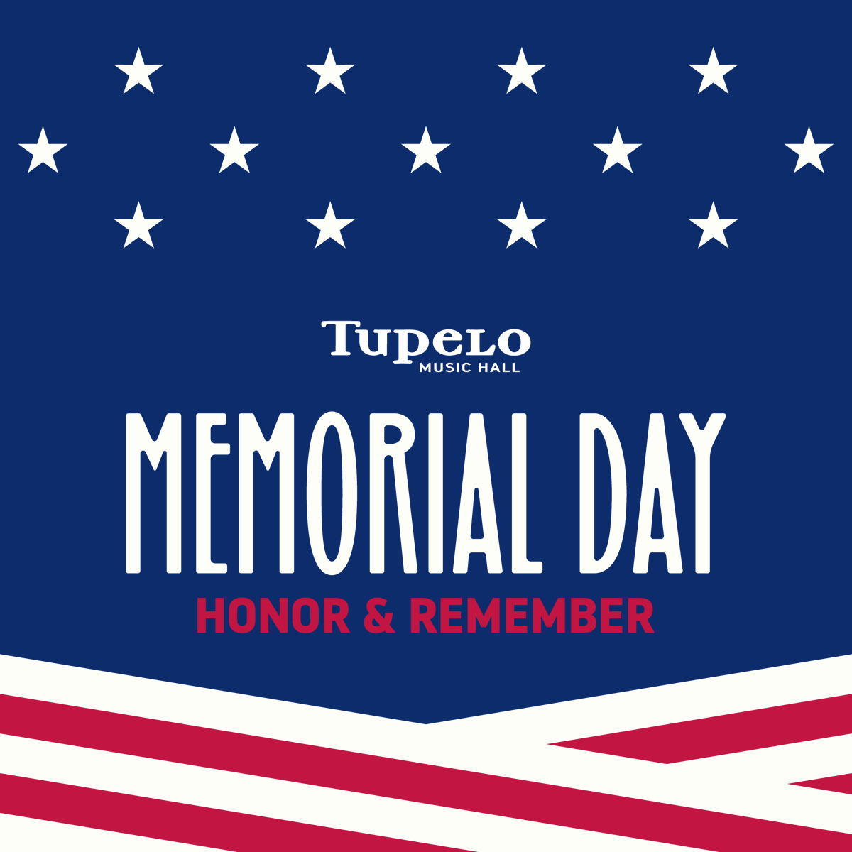 TupeloHall's tweet photo. Today we're honoring and remembering the brave folks who made the ultimate sacrifice for our country. We are grateful for their service, courage, and sacrifice, and we hold their families in our thoughts today. ❤️🤍💙 https://t.co/sVjPorZpRM