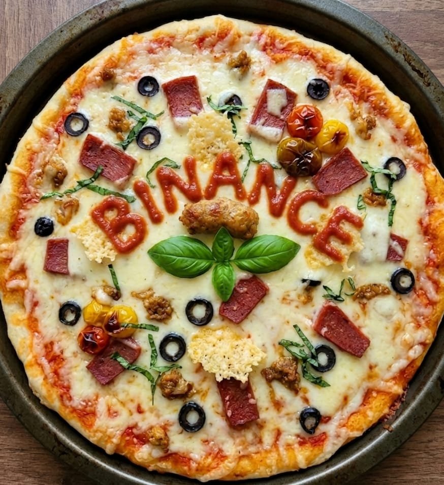 mreva7724's tweet photo. @binance A few years ago, 10,000 BTC bought two pizzas. Today, that story inspires millions across the crypto world. 🍕₿ I made this homemade pizza to celebrate that legendary moment and the incredible journey of blockchain adoption.  🟡🚀 #BinancePizza @binance https://t.co/f0wXCKNE9p