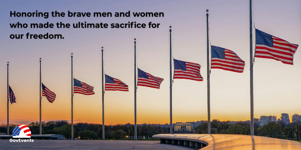 GovEventsGroup's tweet photo. On Memorial Day, we pause to reflect on the heroes who gave their lives to protect our freedoms. Their service and sacrifice will never be forgotten. https://t.co/CFWQAvz9ig