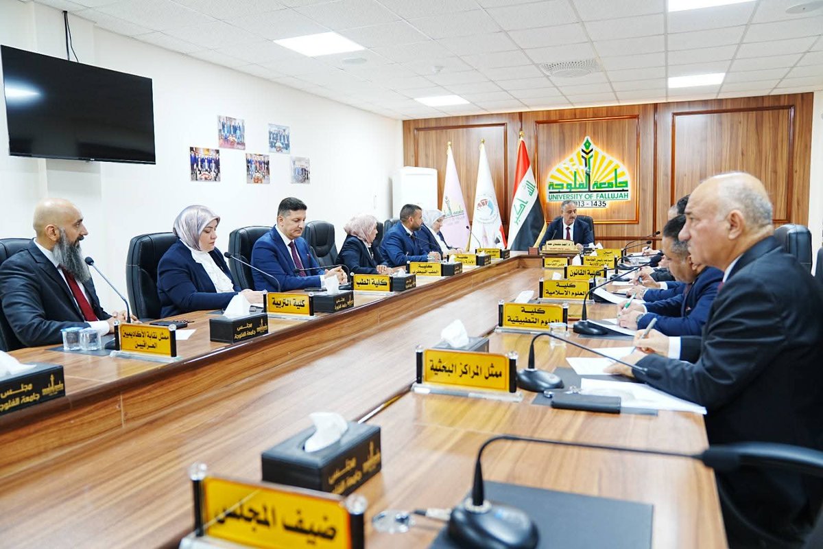 unifallujah's tweet photo. مجلس جامعة الفلوجة يعقد جلسته الاعتيادية الخامسة المفتوحة ويقرّ حزمة قرارات استراتيجية تطويرية 

قسم الإعلام والاتصال الحكومي 
https://t.co/ZqbJNBp8lE https://t.co/doBpXDST4T