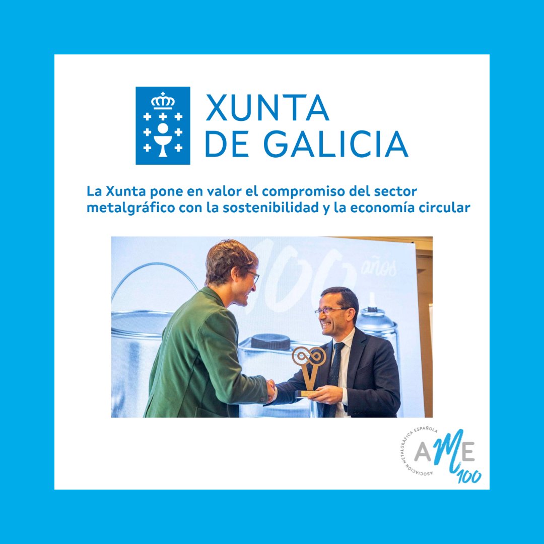 AMetalgraficaEs's tweet photo. El portal de la @Xunta  destaca el compromiso del sector metalgráfico con motivo del centenario de la @AMetalgraficaEs  celebrado en Vigo, una jornada que reunió a representantes institucionales, empresas y profesionales de toda la cadena de valor del envase y cierre metálico. https://t.co/7hel6nGXvY