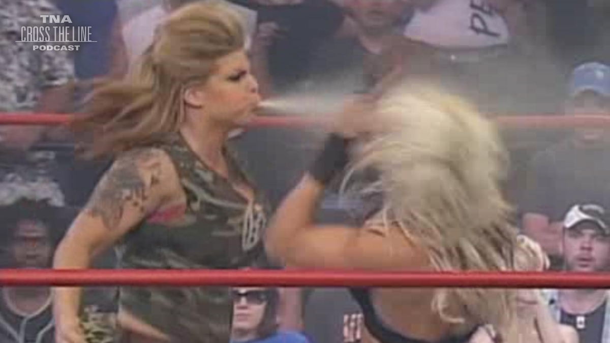 CrossTheLineTNA's tweet photo. .@theodbbam takes a swig out of her flask and spits it right in @ActualALove's face during their match on the 5/22/08 edition of iMPACT!

Find out which KO will get the win on our newest episode!

#TNAWrestling #TNAiMPACT #Wrestling https://t.co/QRIOW1yTYT