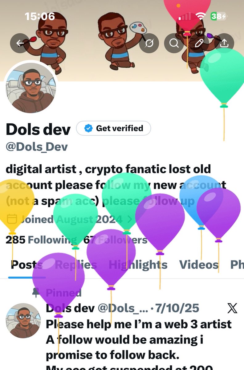 Dols_Dev's tweet photo. Got balloons on my page today https://t.co/60wTj6KXNE