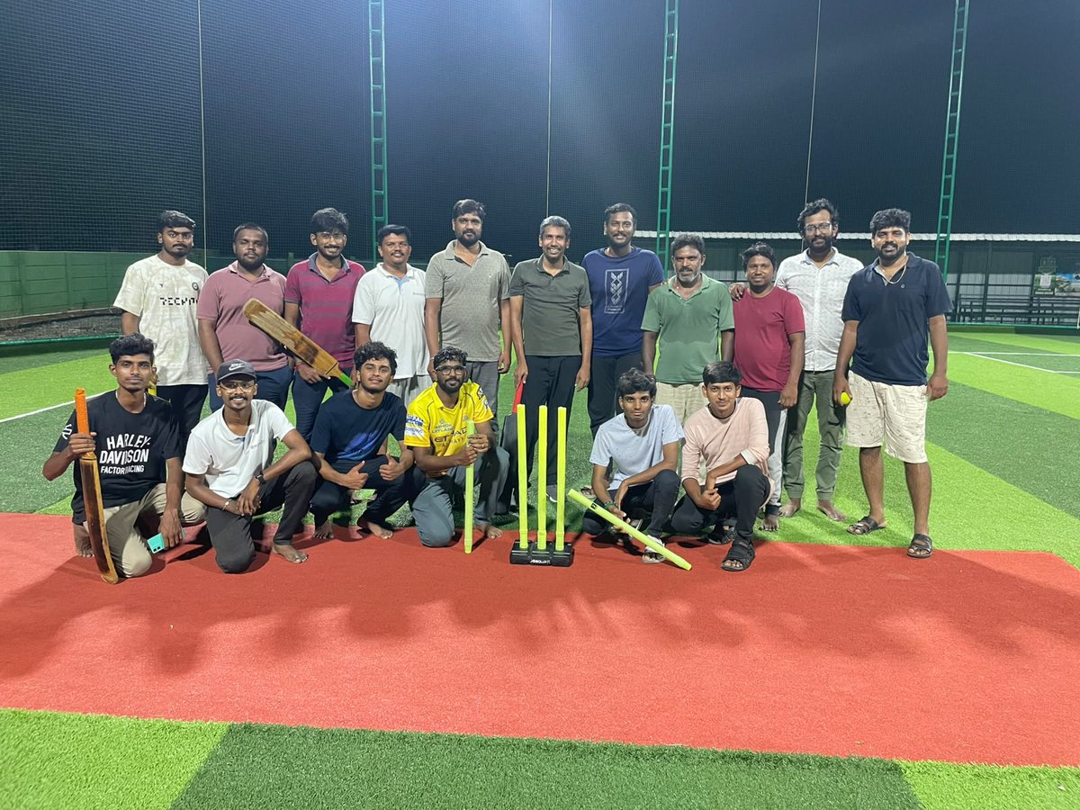 mandytechnology's tweet photo. "Turf tonight?" in the work group chat.

Reader, the whole office went.

360° cricket turf. Nets from every angle. Nowhere to hide a bad shot. Exactly zero mercy from your teammates.

Honestly one of the better decisions we've made at #MandyTechnologies. 🏏

#CricketNight https://t.co/5SifMt0eUn