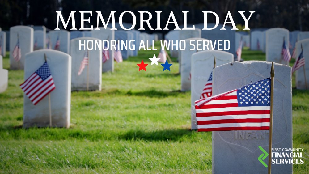 FirstCommFS's tweet photo. Remembering with gratitude the brave men and women who gave their lives for our freedom and honoring the families who carry their legacy every day. Never forgotten 🕊️ https://t.co/y7B79OfyEM