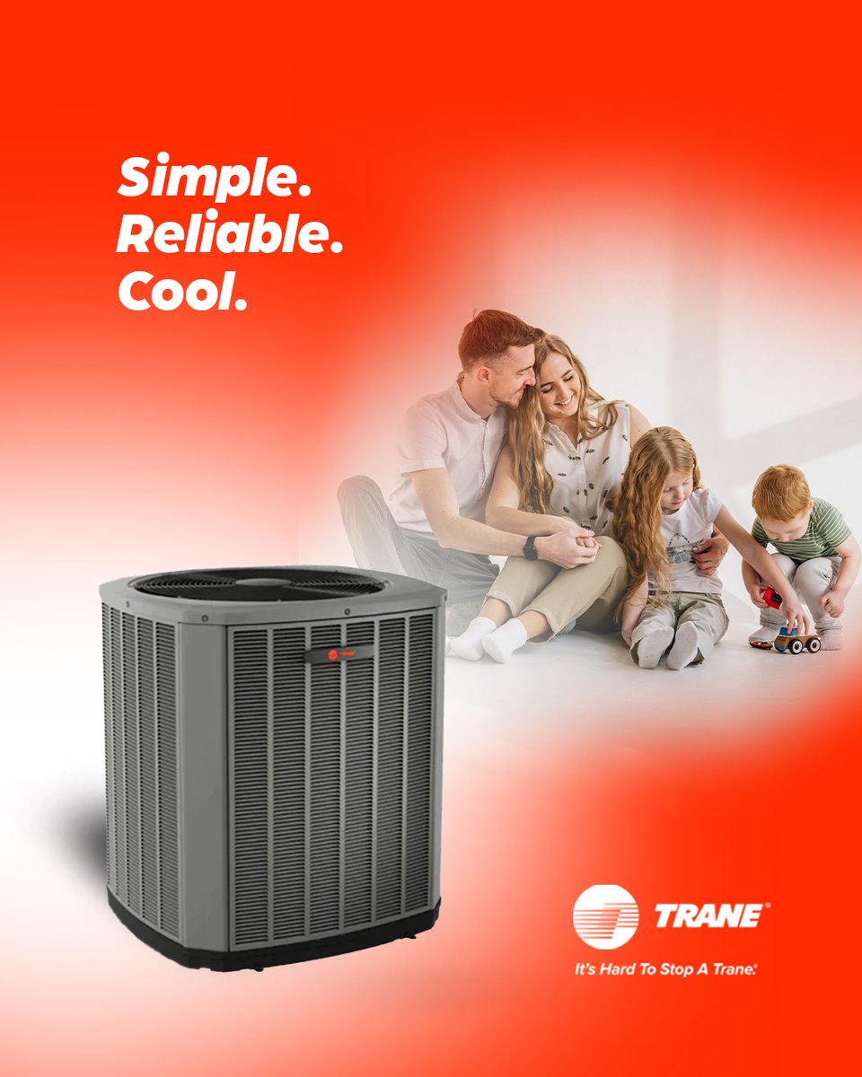 TraneMidwest's tweet photo. Comfort made simple.

The Trane 15 Single-Stage Air Conditioner delivers consistent performance with efficient operation and durable construction built for Canadian summers.

 https://t.co/wqmUb2cpXm

#TraneCanadaMidwest https://t.co/VI3dgXf8WR