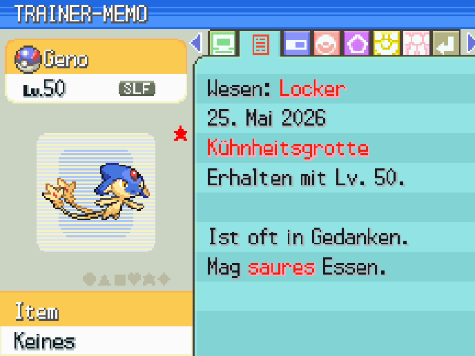 Kaname_Lyse's tweet photo. Shiny Azelf obtained after 11,435 resets on Pokémon Diamond in the Valor Cavern.
I named it Geno, after the character from Super Mario RPG. A celestial spirit inhabiting a wooden doll, Geno is a warrior sent to restore the Star Road.

DPP Shiny Living Dex
18 / 533 https://t.co/GI3lADxU6z