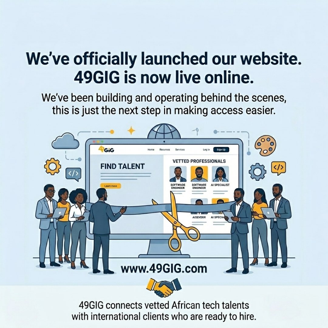 49gigdotcom's tweet photo. We’ve officially launched our website.

49GIG is now live online.

We’ve been building and operating behind the scenes, and this launch is simply about making access smoother, clearer, and more scalable for both companies and talent.

This is a step forward but not the beginning. We’ve been at work for a while, refining the system, the process, and the experience.

Grateful for how far we’ve come, and more focused than ever on what comes next.