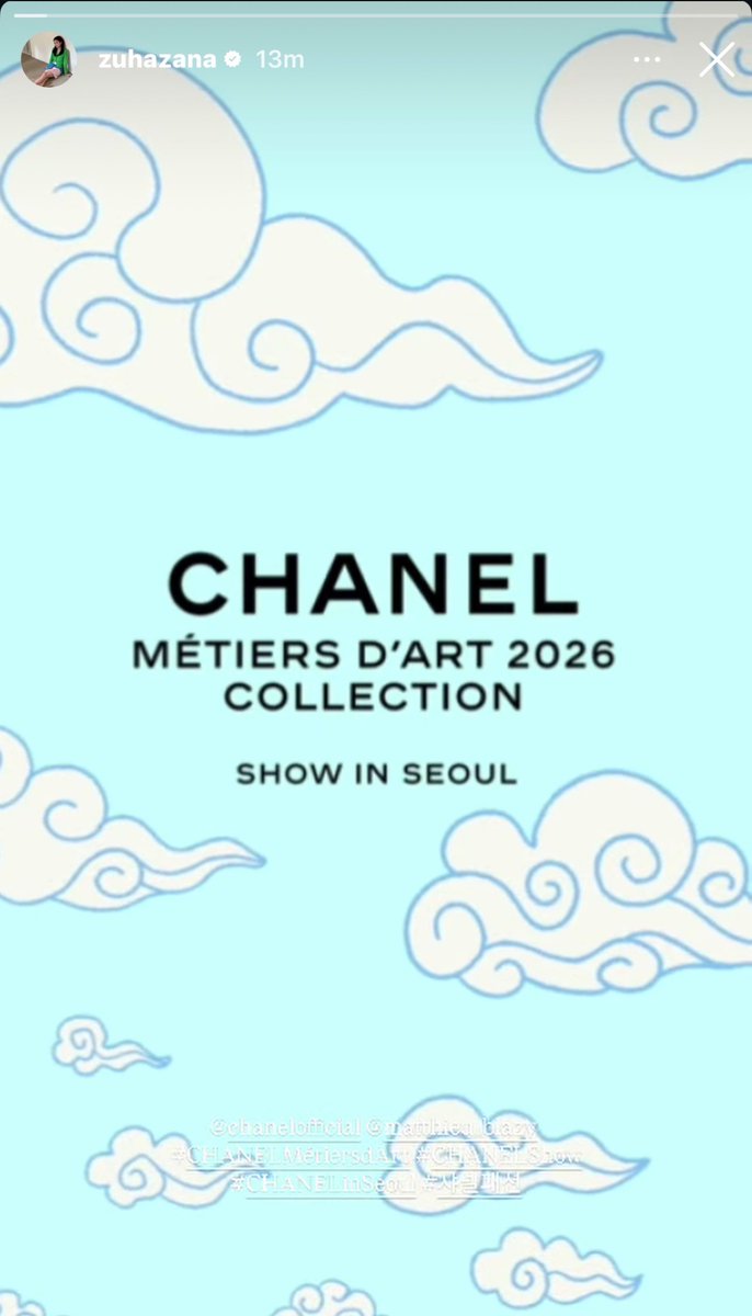 lpopchartmaster's tweet photo. #KAZUHA of LE SSERAFIM confirms to attend 'CHANEL MÉTIERS D’ART 2026 COLLECTION' show.

— The event will take place in Seoul on May 26th (TUE). https://t.co/L5QhlUgFjo