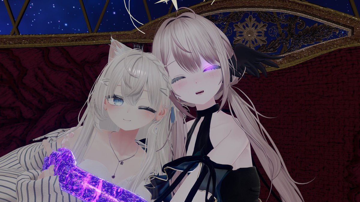 zinga_zg's tweet photo. FallenFate今回も無事に終わっ･･･てなーい！
テーブルがなぜか巨大化してました･･･どうして？
足が入る隙間がギリギリあるくらいの中初めてのアイルさんと半年以上ぶりの白咲ことさんありがとうございました！
いつでも天界に最も近い場所でお待ちしてますよ～
以下お写真ALTへ！
#FF_VRC https://t.co/0myCPrIzfi