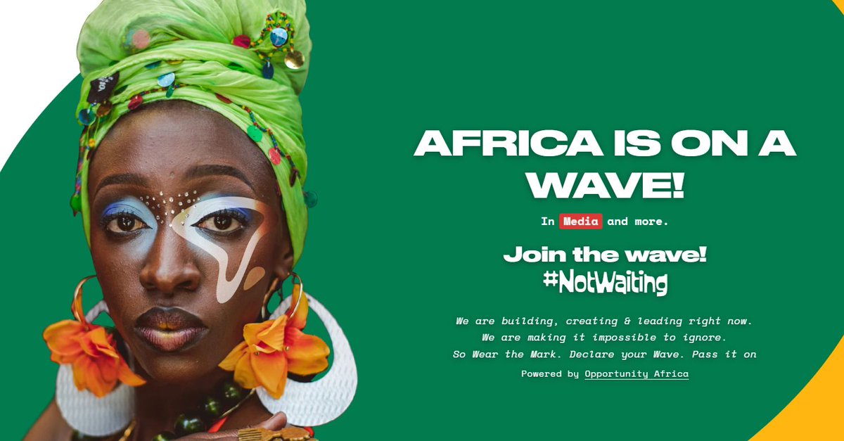 joantp's tweet photo. Hoy es el Día de África. Potente campaña de Opportunity Africa: bajo el hashtag #NotWaiting proponen mostrar en redes las cosas punteras que están haciendo, día a día, para el África del futuro. Si los africanos empiezan a mostrarse y verse de otra manera, el mundo tb lo hará. https://t.co/lb1Pfq2RQ0