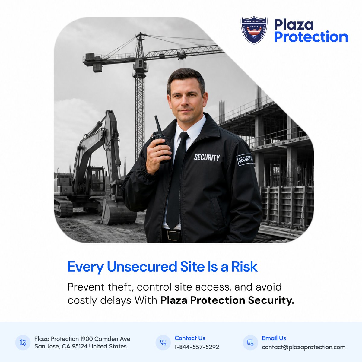 plazaprotection's tweet photo. 🚧 Protect your construction site from theft, trespassing, and costly delays with Plaza Protection.

📞 Call us at 1-844-557-5292 
👉Request a free quote: https://t.co/EmZp1840u7

#ConstructionSecurity #SiteSecurity #PlazaProtection https://t.co/8bB2LFUni6