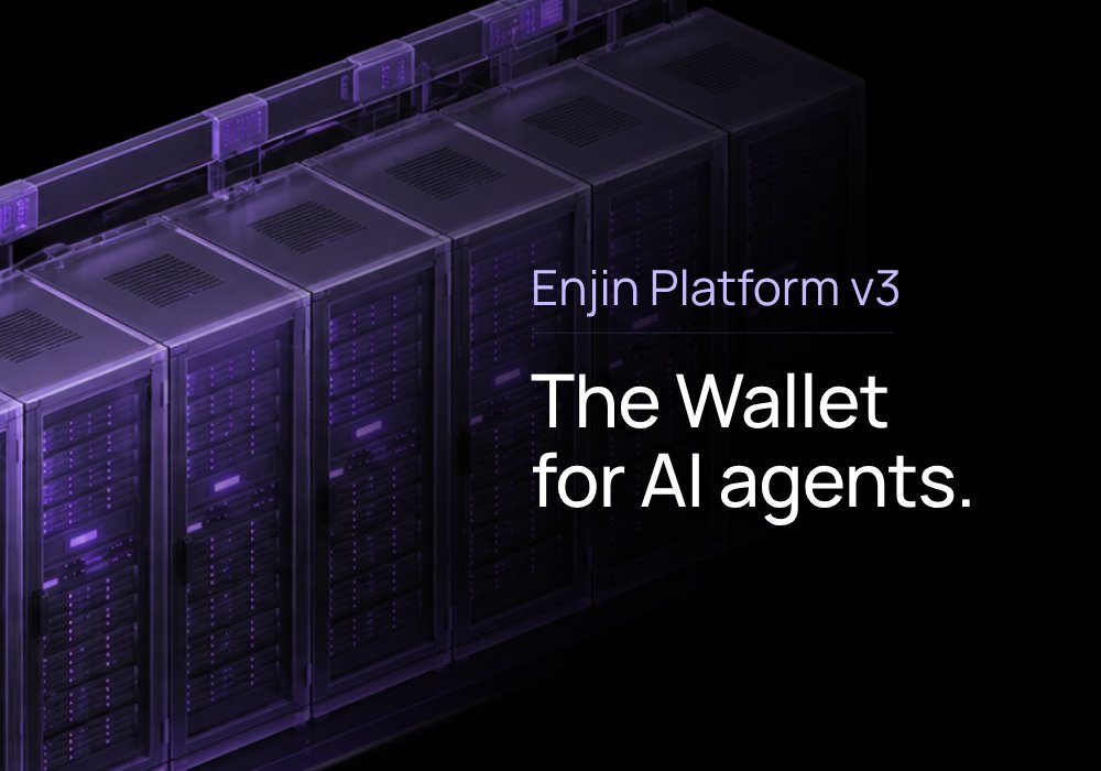 enjin's tweet photo. Enjin Platform v3 is here. Public beta, live now.

A complete rewrite. One instance, every chain. And the wallet for AI agents.

ℹ️ https://t.co/U9GT2dF4tg https://t.co/PF4kWtszN9