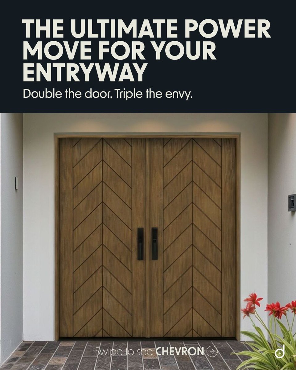 DOORandMORE's tweet photo. The CHEVRO is proof that you can have a "power move" entryway without it feeling cold or intimidating. That mahogany warmth hits different.

🌐 #CHEVRO-BQ_2: https://t.co/b44ev2fmAM

#curbappealgoals #entrywaydesign #modernhome https://t.co/9HRVnAeQuf