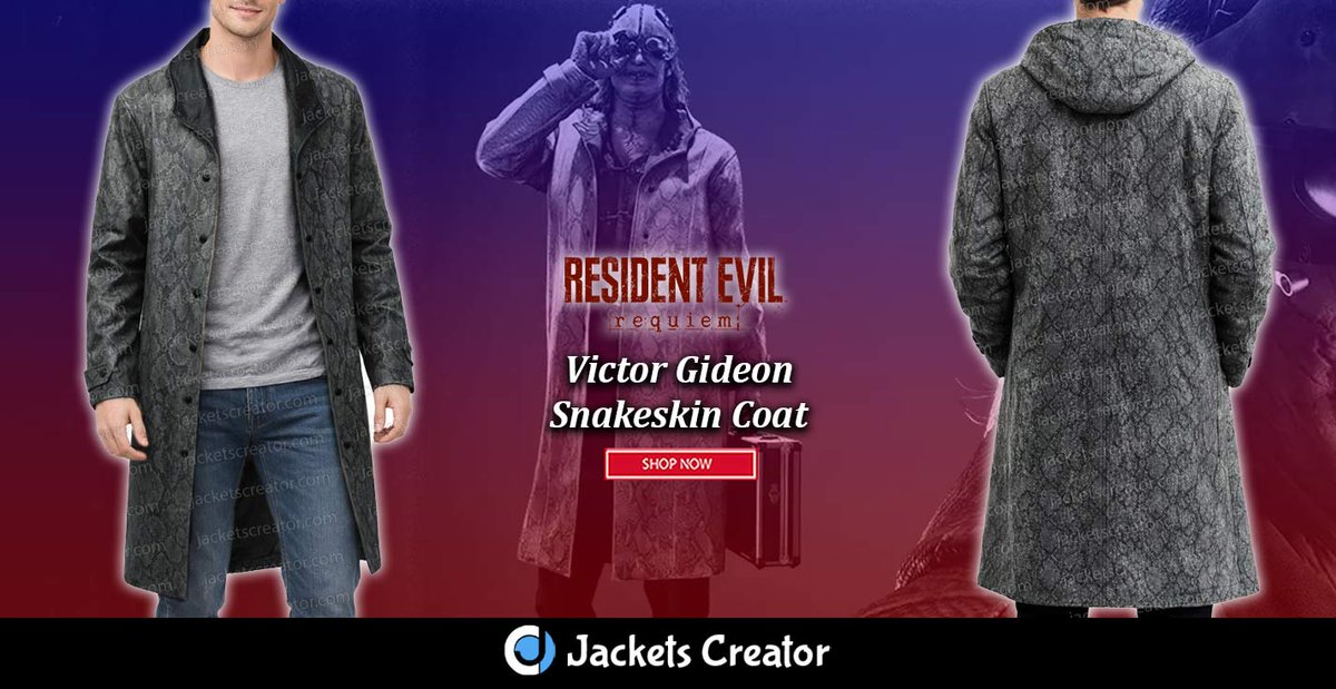 jacketscreator's tweet photo. 🎮 Resident Evil 9 Victor Gideon Coat is now 40% OFF! 🔥Level up your style with iconic gaming fashion 🖤

Shop now 👉 

https://t.co/KVBQJs2d51

#ResidentEvil9 #VictorGideon #Gaming #Cosplay #LongCoat #Streetwear #Sale #FashionDeal https://t.co/1ikEb7QY2R