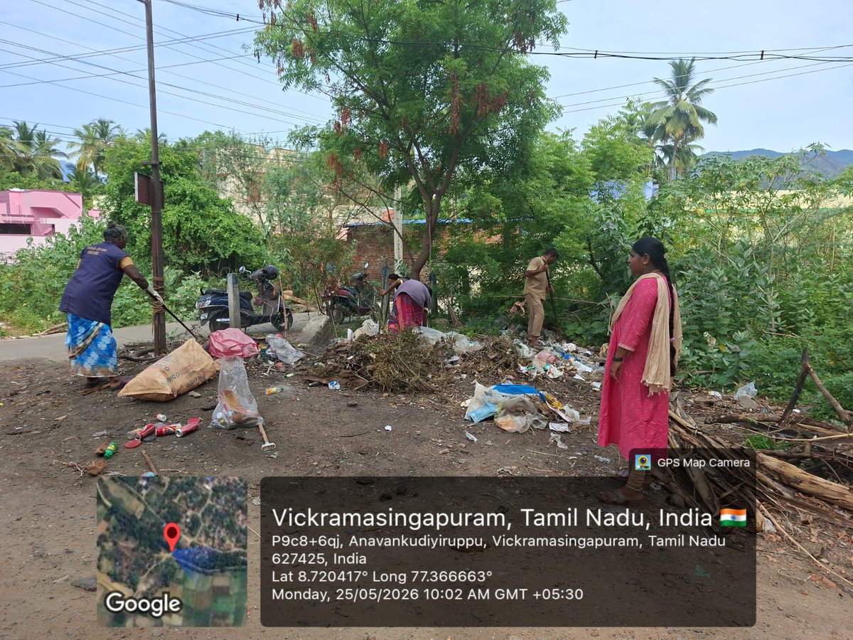 Vikramasingapu2's tweet photo. தூய்மை திருவிழாவை முன்னிட்டு இன்று *விக்கிரமசிங்கபுரம்  நகராட்சியில்  வார்டு 10 _ காளிபார் விளை _ பகுதி GVP சுத்தம் செய்யப்பட்டு அப்பகுதி பொதுமக்களுக்கு விழிப்புணர்வு வழங்கப்பட்டது. @SwachhBharatGov
@MoHUA_India @tnmaws  #SwachhSurvekshan #ThooimaiThiruvizha https://t.co/pjqZCK1A4V