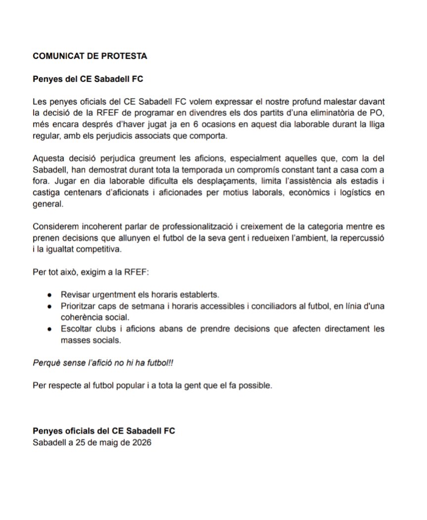 penyajbransuela's tweet photo. COMUNICAT DE PROTESTA https://t.co/hNXcKjfpI5
