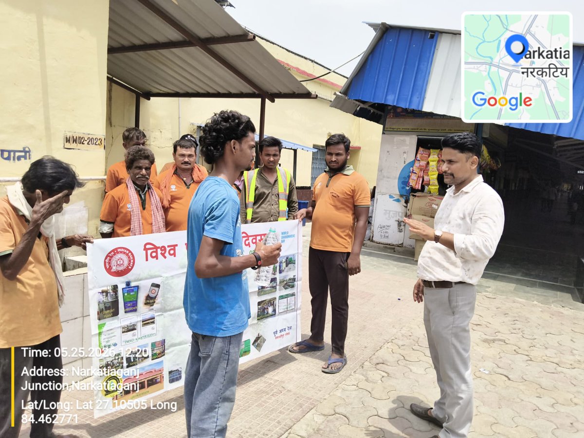 SpjEnhm's tweet photo. Today on date 25.05.2026 Under WED-26 Campaign  Special drive conduct  for Inspection of water refill points at  various railway station in SPJ/Div. To encourage passengers to refill use their own bottles, reducing single use plastic bottles. #MissionLiFE #SwachhBharat #GoGreen https://t.co/AmWkW8uT4D