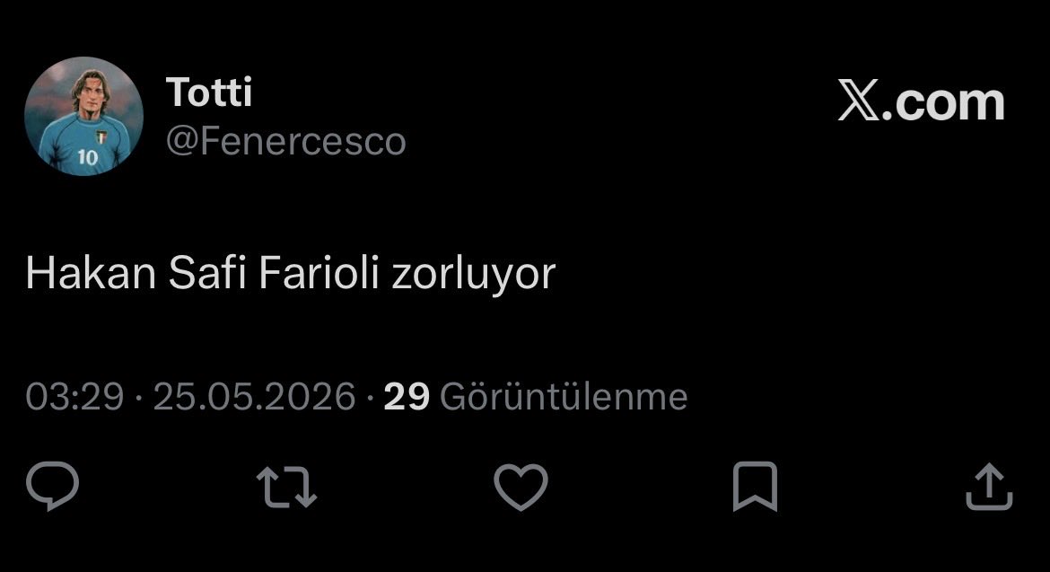Fenercesco's tweet photo. Dedim demeyi pek sevmem ama dedim 😉 https://t.co/9A9nF8vR74