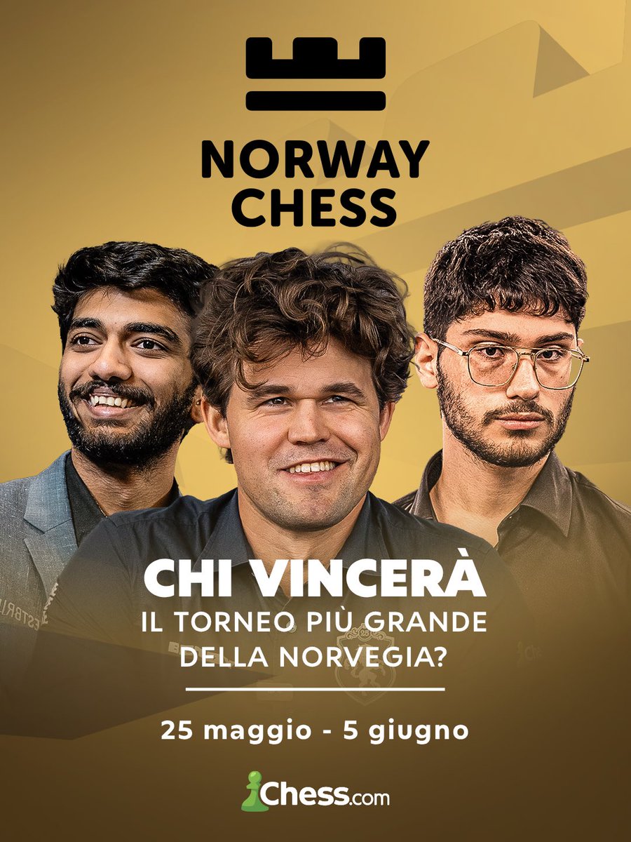 chesscomit's tweet photo. Carlsen e Gukesh di nuovo faccia a faccia al Norway Chess 2026 🔥
L’anno scorso il pugno sbattuto sul tavolo dal numero 1 al mondo è diventato virale. Cosa succederà questa volta?
 
Segui le dirette in italiano dalle 17 in compagnia del nostro team di commentatori! 

#scacchi https://t.co/Sbb9qWJrqp
