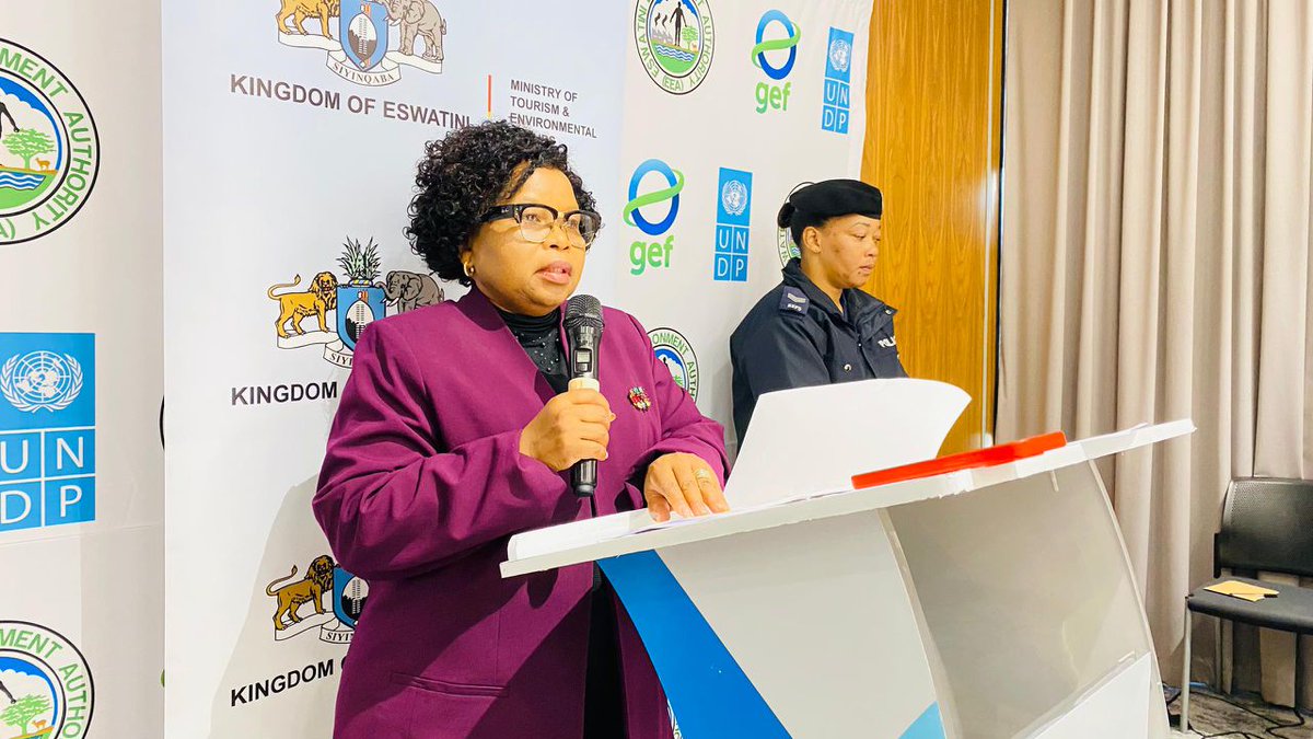 EBISRADIO's tweet photo. Minister of Tourism &amp; Environmental Affairs, Jane Mkhonta-Simelane, has officially launched the Big 5 Project at Hilton Garden Inn, Mbabane!

The initiative aims to protect Eswatini’s rich biodiversity, promote eco-tourism, and uplift local community livelihoods. 🇸🇿✨ #Eswatini https://t.co/ZiHm5Sy88I
