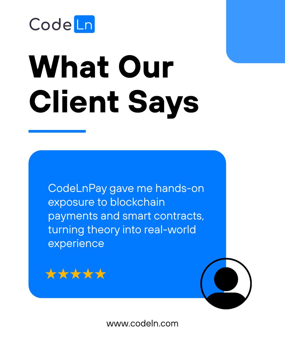 Codeln_spaces's tweet photo. Starting the week with proof, not promises 💯

Real feedback. Real results 

With CodeLn Pay, seamless payments aren’t a promise—they’re the standard. 💸✨ https://t.co/mFv2vRpIPS