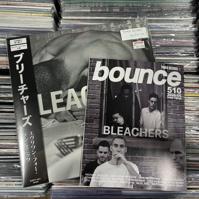 towervinylumeda's tweet photo. 【#Bleachers】

前作「Bleachers」から約2年 
ブリーチャーズらしさ全開の最新AL『Everyone For Ten Minutes』!!!

アナログ盤はCDより二週間早くリリースと嬉しいサプライズ🤍タワレコ限定盤は帯付き！bounceと一緒にぜひ🥳

#DirtyHit
https://t.co/YV7KqYg5PP https://t.co/Af5ZtguYpe