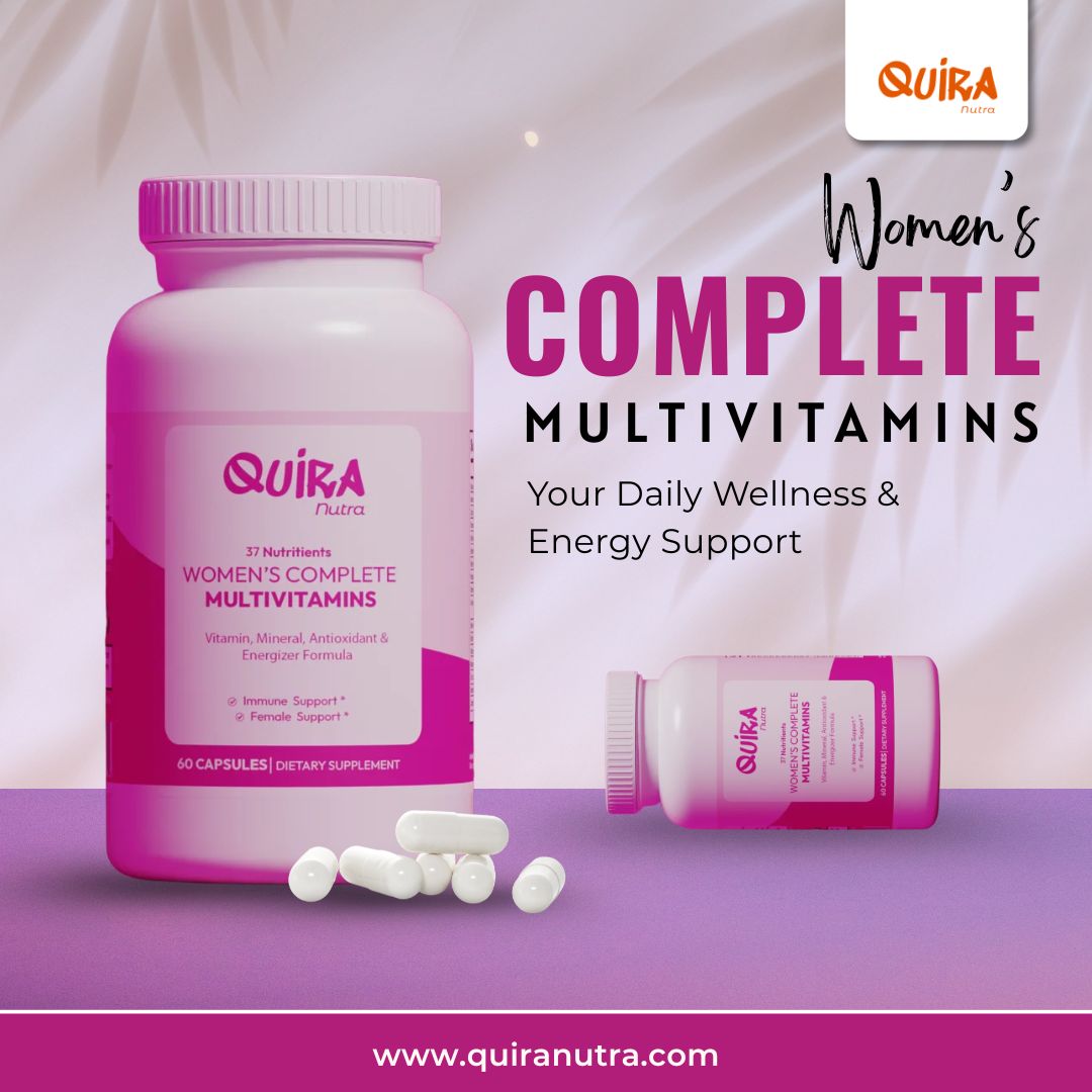 quiranutra's tweet photo. ✨ Daily Wellness Support for Women ✨

Feel your best daily with Quira Nutra Women’s Complete Multivitamins — made to support energy, immunity &amp; overall wellness. 🌸

🔗 https://t.co/NBFK40Tuvq 

#WomenHealth #DailyWellness #EnergySupport #WellnessJourney #Multivitamins https://t.co/UqCY8uxFk7