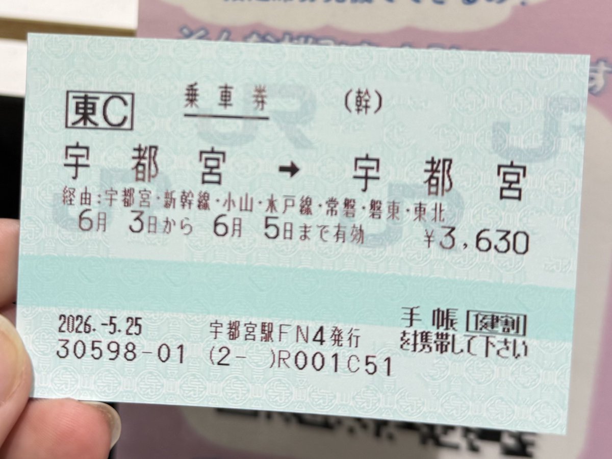 変な切符を買いました